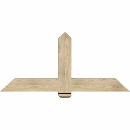 Ekena Millwork Eugene Rough Sawn Timber Gable Bracket, Douglas Fir, 60"W x 27"H x 4"D x 6"F, 11/12 Pitch GBW060X27X0406EUG00RDF
